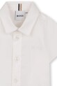 Dečki Bombažna srajca za dojenčka BOSS J53161.86.94 bela