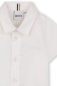 Dečki Bombažna srajca za dojenčka BOSS J53161.74.81 bela