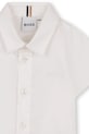 Dečki Bombažna srajca za dojenčka BOSS J53161.74.81 bela