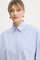 Weekend Max Mara koszula bawełniana AUREO niebieski 2615111031600