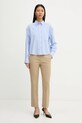 Weekend Max Mara koszula bawełniana CARTONE 2615111061600 niebieski SS26