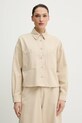 Weekend Max Mara koszula bawełniana RADENTE bawełna beżowy 2615111081600