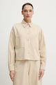 Weekend Max Mara koszula bawełniana RADENTE bawełna beżowy 2615111081600
