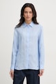 Weekend Max Mara koszula damska lniana WERNER niebieski 2615111072600