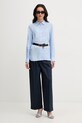 Weekend Max Mara koszula damska lniana WERNER 2615111072600 niebieski SS26