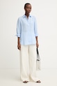 Weekend Max Mara košile dámská lněná WERNER 2615111072600 modrá SS26