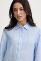 Weekend Max Mara koszula damska lniana WERNER niebieski 2615111072600