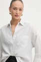 Weekend Max Mara košeľa dámska ľanová PANETTO biela 2615111102600