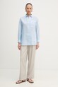 MM by Max Mara koszula damska lniana FILO 2616111028600 niebieski SS26