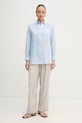 MM by Max Mara koszula damska lniana FILO 2616111028600 niebieski SS26