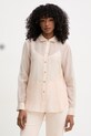 Marciano by Guess koszula damska z lyocellem TEA beżowy G6GH23.W2198