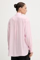Odzież Kenzo koszula z domieszką jedwabiu damska FG52CH2799KA różowy