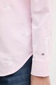 Tommy Hilfiger koszula bawełniana WW0WW49386 różowy