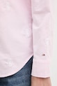 Tommy Hilfiger camicia in cotone WW0WW49386 rosa