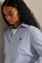 Polo Ralph Lauren koszula z dodatkiem lnu niebieski 211971514
