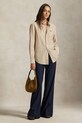 Odzież Polo Ralph Lauren koszula z dodatkiem lnu 211971514 beżowy