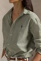 Polo Ralph Lauren koszula z dodatkiem lnu zielony 211971514