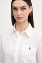 Πουκάμισο από λινό Polo Ralph Lauren λευκό 211A96160