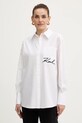 Βαμβακερό πουκάμισο Karl Lagerfeld casual λευκό B1W11013