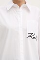 Βαμβακερό πουκάμισο Karl Lagerfeld B1W11013 λευκό