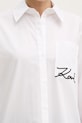 Βαμβακερό πουκάμισο Karl Lagerfeld B1W11013 λευκό