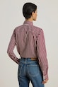 Lauren Ralph Lauren koszula bawełniana 200P03515 czerwony SS26