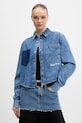Τζιν πουκάμισο Karl Lagerfeld Jeans μακρύ μπλε B1W11021