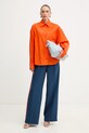 Patrizia Pepe koszula bawełniana 8C0831.A391 pomarańczowy SS26