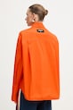 Odzież Patrizia Pepe koszula bawełniana 8C0831.A391 pomarańczowy