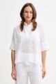 Ermanno Firenze bluzka bawełniana casual biały D48EK022EN0