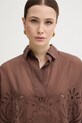 Ermanno Firenze bluzka bawełniana brązowy D48EK022EN0