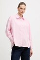 Barbour koszula z dodatkiem bawełny Rosie klasyczny różowy LSH1721