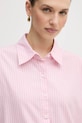 Košeľa s prímesou bavlny Barbour Rosie ružová LSH1721