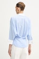 Odzież Elisabetta Franchi koszula bawełniana CA14161E2 niebieski