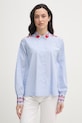 Mos Mosh koszula damska bawełniana Osmo niebieski 178550
