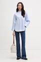 Mos Mosh košilová halenka dámská bavlněná Bronwyn 178040 modrá SS26
