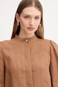 Ľanová košeľa Marella CALIBRI hnedá 2613041184200