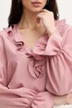 Marella bluzka jedwabna GAZZA 2613111014200 różowy