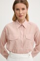 Marella koszula damska z dodatkiem jedwabiu FATE różowy 2613111224200