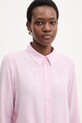 Marella koszula damska z dodatkiem jedwabiu Emme by Marella różowy 2615111161200