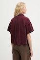Oblečení Bavlněná košile American Vintage PADO06B burgundské