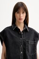 American Vintage koszula damska jeansowa czarny YOP06D