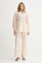 Twinset camicia da donna con lyocell 261LB2UFF beige SS26