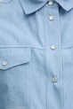 Хлопковая рубашка Twinset 261TF2081 голубой