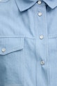 Хлопковая рубашка Twinset 261TF2081 голубой