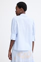 Oblačila Twinset srajca ženska bombažna 261AT2030 modra