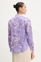 Odzież Luisa Spagnoli koszula jedwabna Bagheria 542976 fioletowy