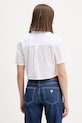 Ρούχα Guess Jeans πουκάμισο γυναικείο βαμβακερό W6GHA3.WO331 λευκό