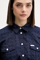 Guess Jeans koszula damska bawełniana granatowy W6GHA3.WO331