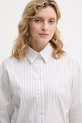 Sisley Camicia da donna in cotone bianco 58B5LQ0AI